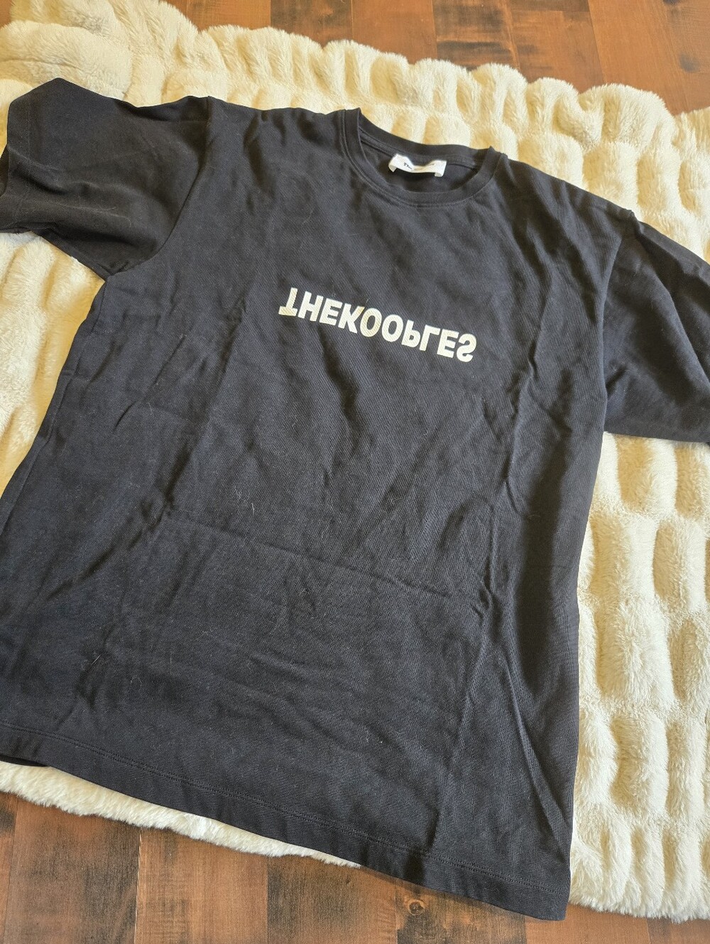 The Kooples SHOW Black Mirrored Logo Graphic T-Shirt [Medium] Collector Rare